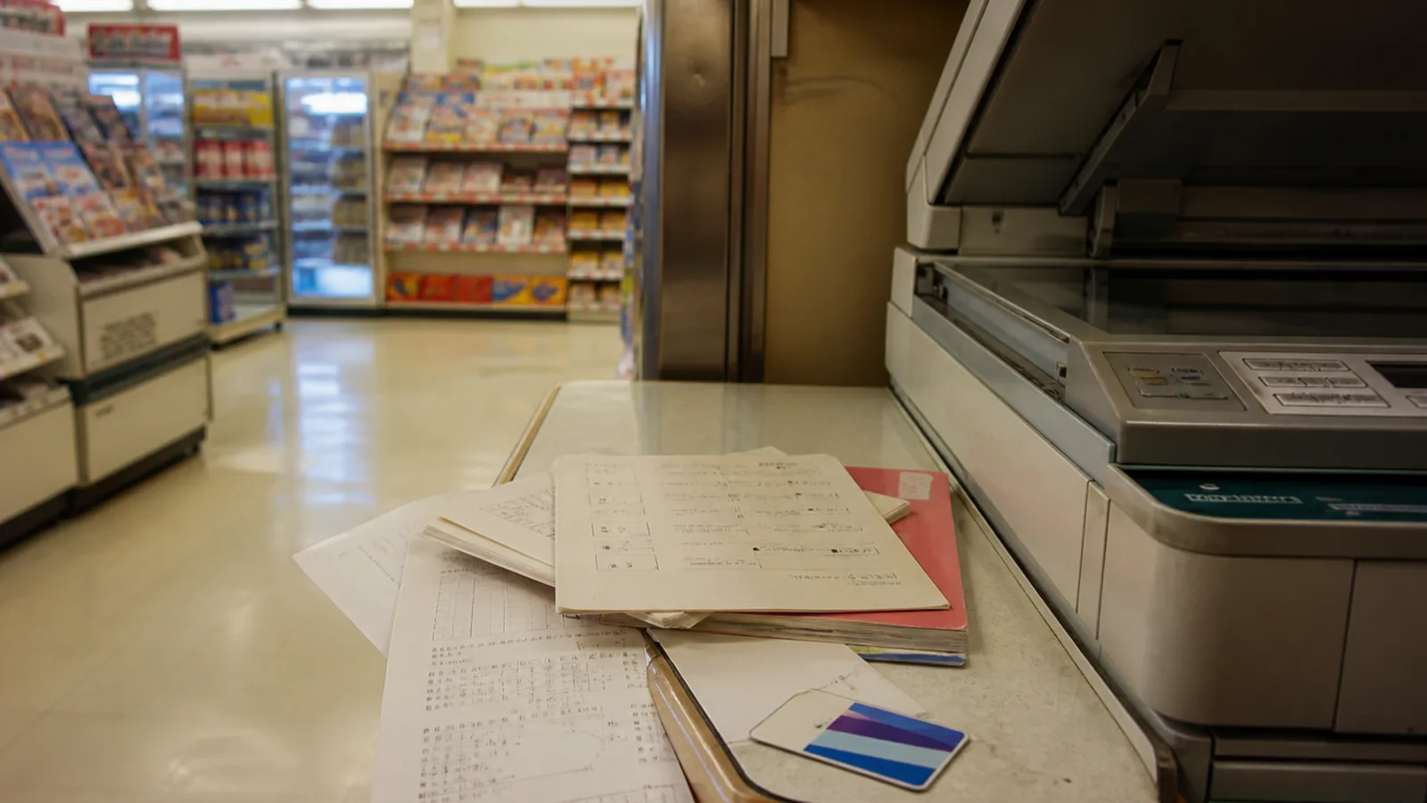2000年代のコンビニコピー機へ持っていく無地の資料