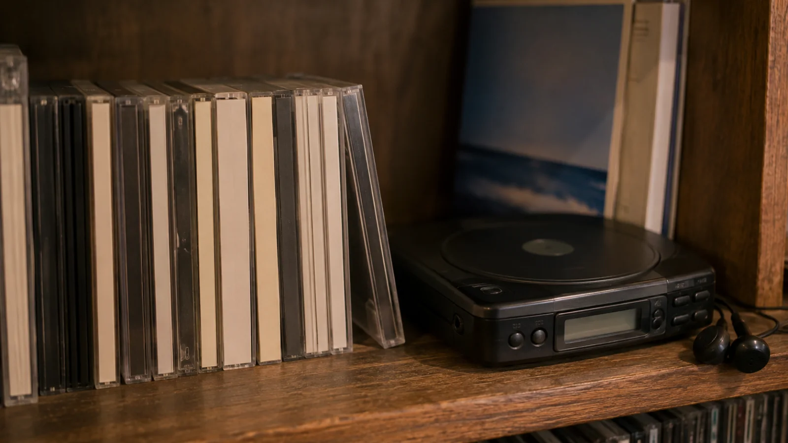 昭和末期〜平成初期（1988〜1995年ごろ）の8センチCDシングルを思わせる横長の記憶風景