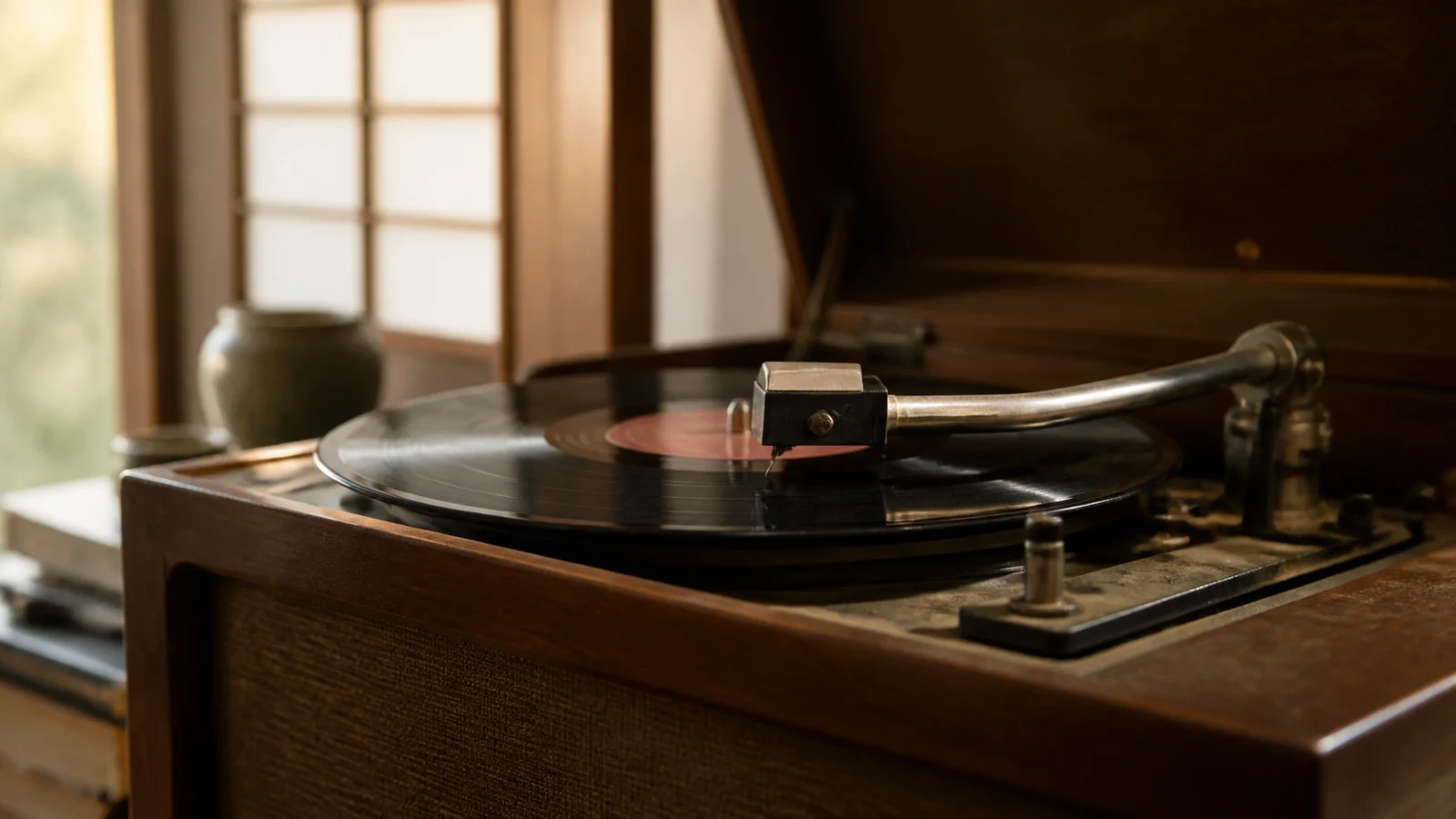 昭和30年代(1955〜1964年ごろ)のレコード針を思わせる横長の記憶風景
