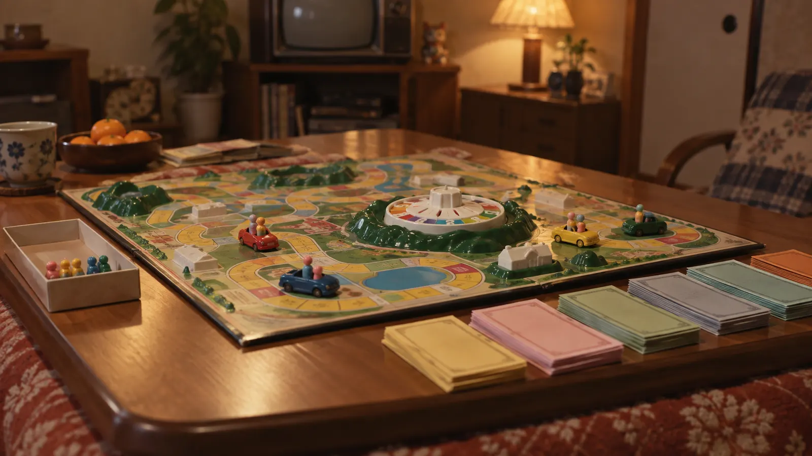 昭和末期〜平成初期(1983〜1998年ごろ)の人生ゲームを思わせる横長の記憶風景