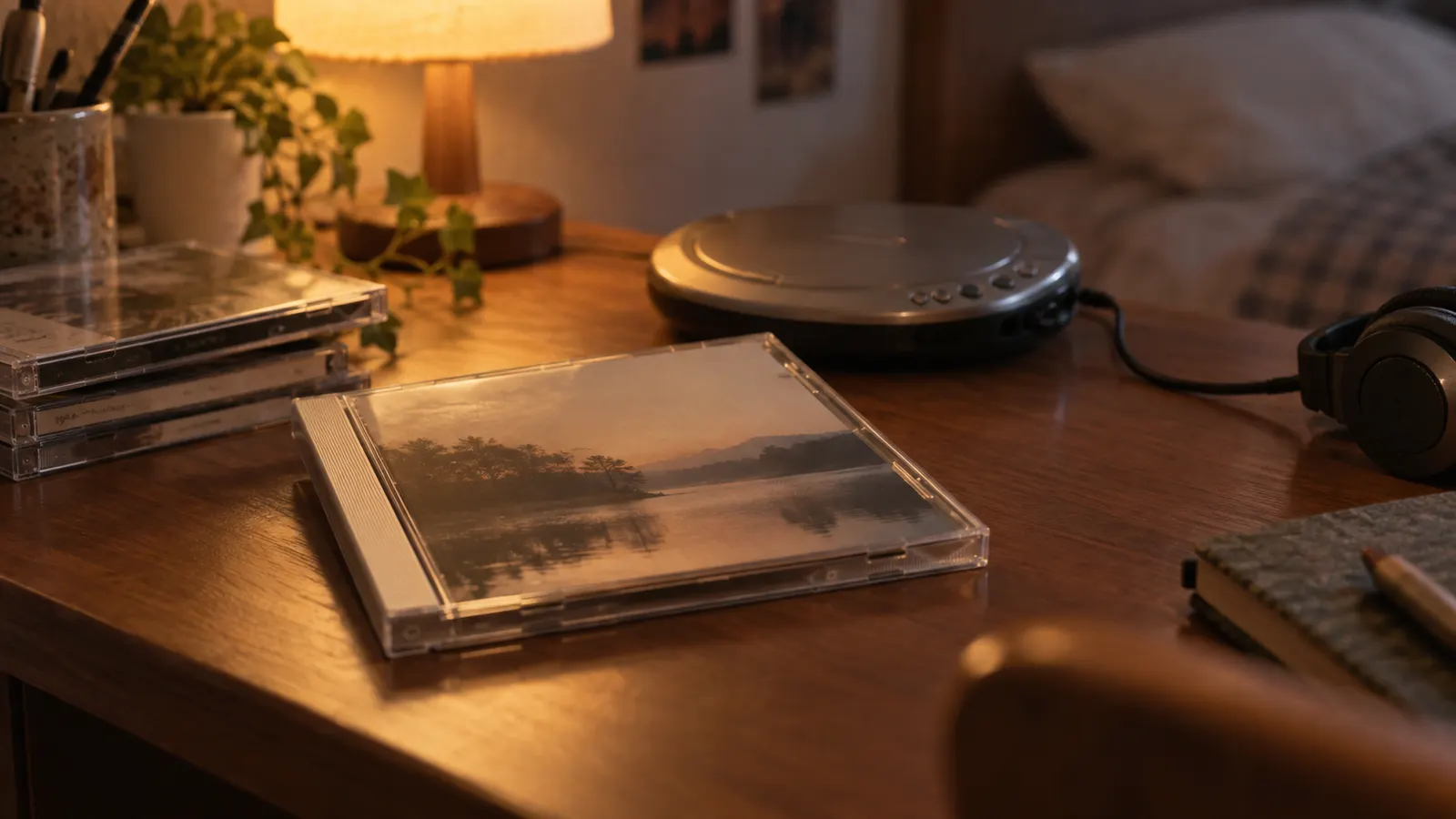 平成初期〜中期（1990〜2003年ごろ）のCDの帯を思わせる横長の記憶風景