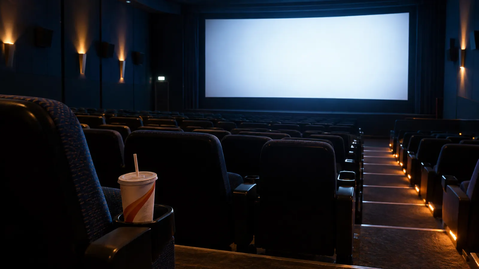 平成10年代〜20年代（2000〜2015年ごろ）の映画館のレイトショーを思わせる横長の記憶風景