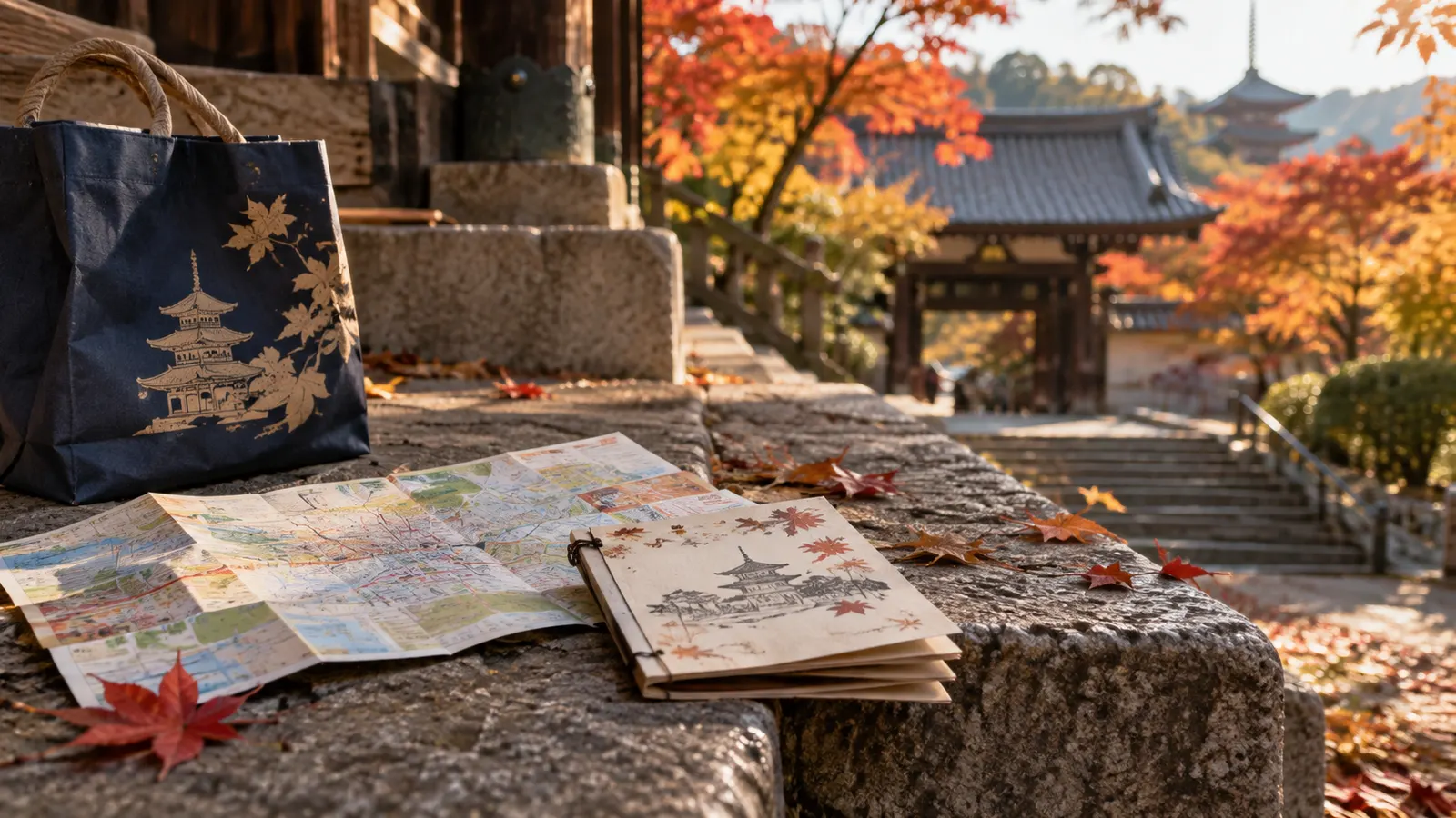 平成中期〜後期（2000〜2012年ごろ）の修学旅行の班別行動を思わせる横長の記憶風景
