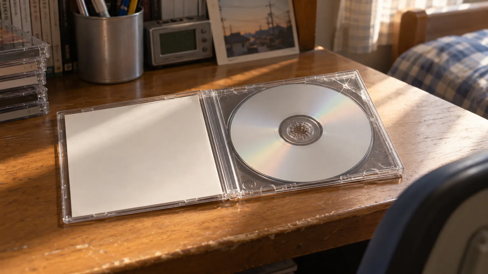 平成中期（2000〜2009年ごろ）のCDケースの小さなひびを思わせる横長の記憶風景